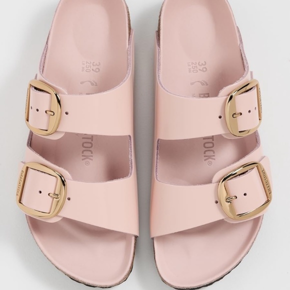 BIRKENSTOCK ARIZONA Big Bickle High Shine Light Rose Sandals - Picture 4 of 14